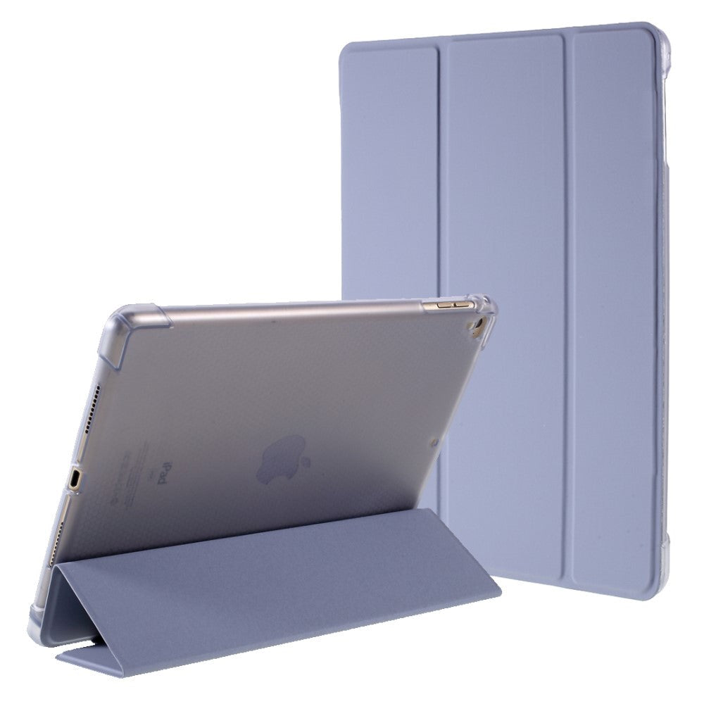 iPad 9.7 (2018-2017) / iPad Air / iPad Air 2 Tri-Fold Flip Deksel m. Fleksibel Bakside - Lilla