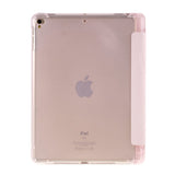 iPad 9.7 (2018-2017) / iPad Air / iPad Air 2 Tri-Fold Flip Deksel m. Fleksibel Bakside - Rosa