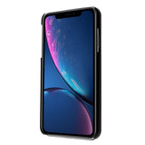 iPhone Xs Max Premium Plastikk Deksel m. Ekte Tre - Mørkebrun