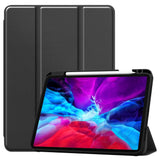 iPad Pro 12.9" (2022 / 2021 / 2020 / 2018) Tri-fold Skinndeksel med Pen Holder - Svart