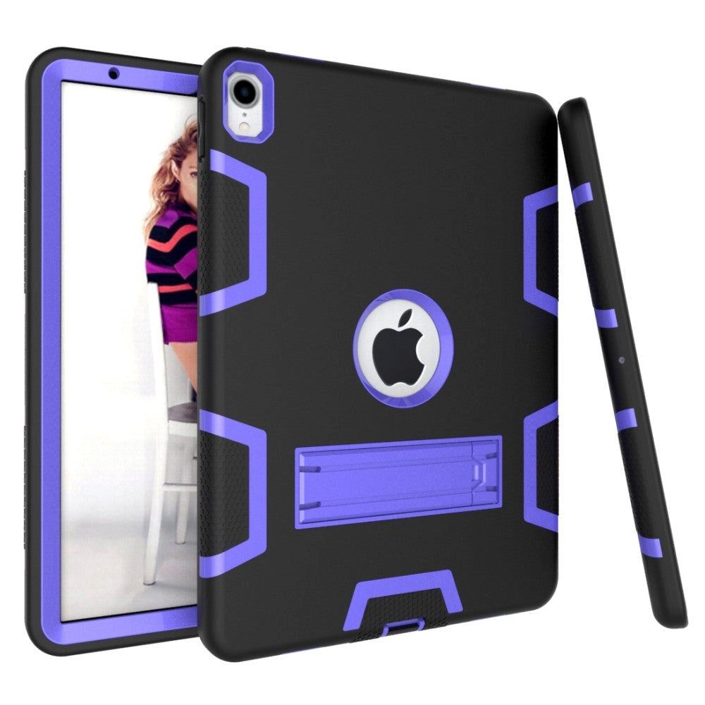 iPad Pro 11" (2018) Shock-proof Hybrid Case m. Stativfunksjon - Svart / Lilla