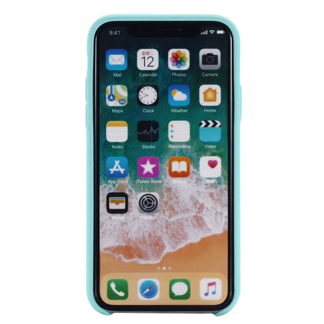 iPhone X / XS Soft Silicone Case - Cyan Vol. 2