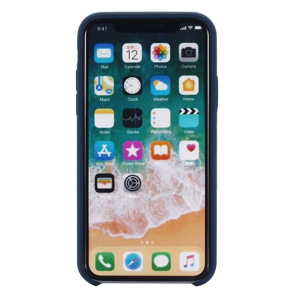 iPhone X / XS Soft Silicone Case - Mørkeblå Vol. 2