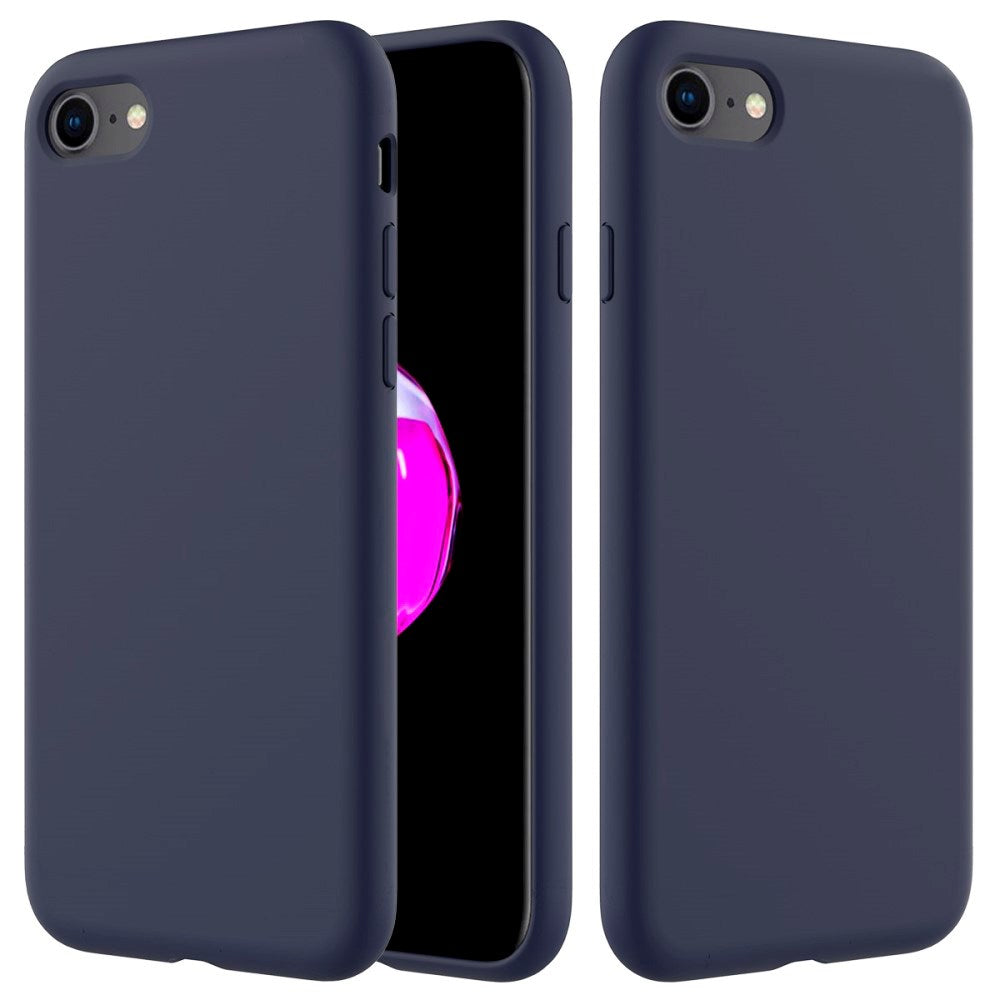 iPhone 7 / 8 / SE (2020 / 2022) Soft Silicone Case - Mørkeblå Vol. 2