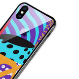 iPhone XS Max NXE Fleksibel Fashion Deksel m. Glassbakside - Blå