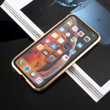 iPhone X / XS 360° Magnetisk Deksel m. Glasforside & Bakside - Gull