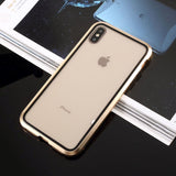 iPhone X / XS 360° Magnetisk Deksel m. Glasforside & Bakside - Gull