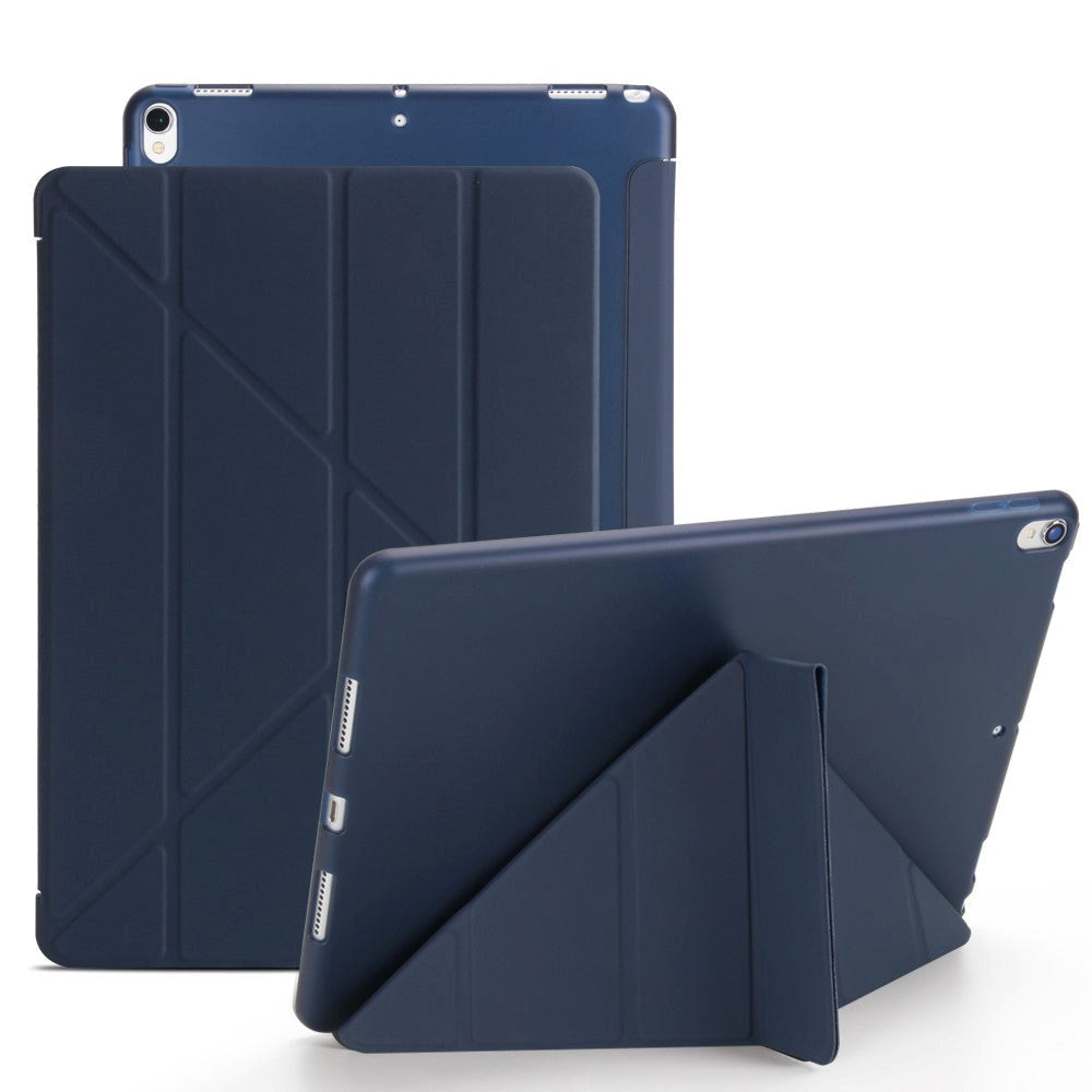 iPad Air (2019) / iPad Pro 10.5" Deksel - Fleksibel Origami Deksel - Mørkeblå