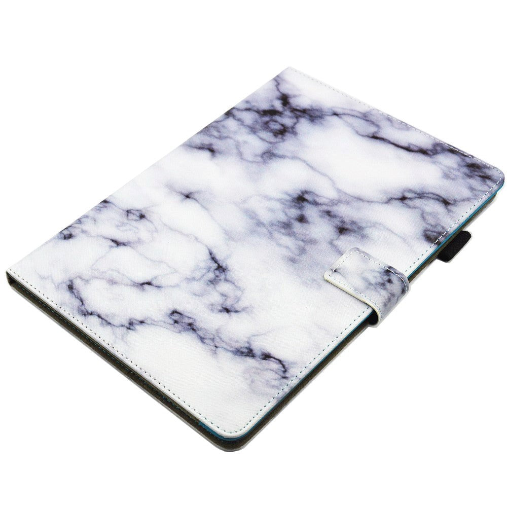 iPad Air (2019) / iPad Pro 10.5" Deksel - Marble Style Skinn Deksel - Hvit