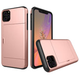 iPhone 11 Hard Plast Deksel m. Kredittkortlomme - Rose Gull