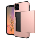 iPhone 11 Hard Plast Deksel m. Kredittkortlomme - Rose Gull