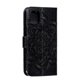 iPhone 11 Skinn Flip Deksel - Mandala Mønster Svart