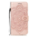 iPhone 11 Skinn Flip Deksel - Mandala Mønster Rose Gull