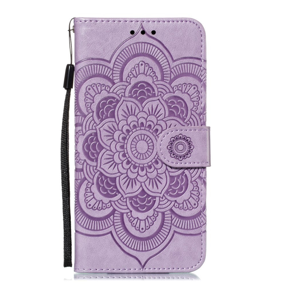 iPhone 11 Skinn Flip Deksel - Mandala Mønster Lilla