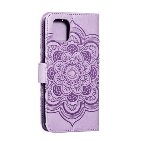 iPhone 11 Skinn Flip Deksel - Mandala Mønster Lilla