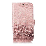 iPhone 11 Deksel i Kunstskinn med Lommebok og Trykk - Rose Gold