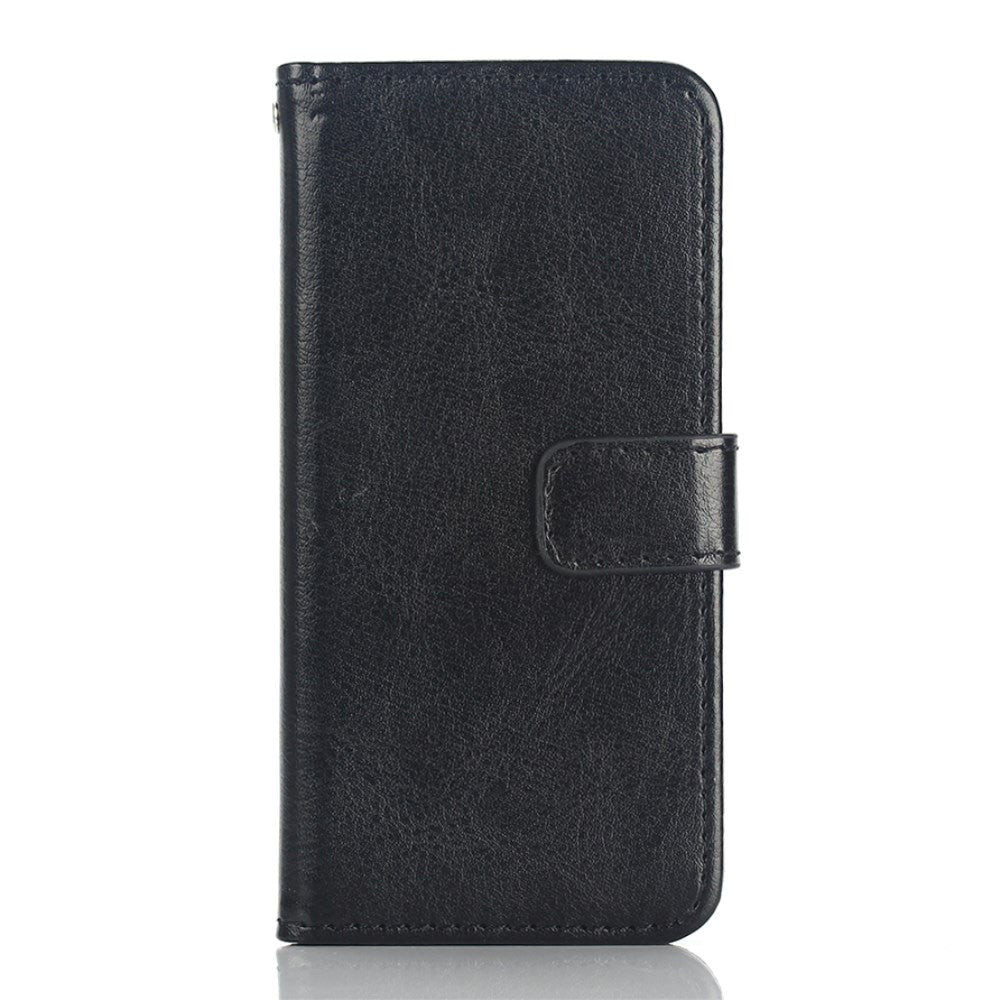 iPhone SE / 5 / 5s Wallet Skinn Etui med Lommebok Svart