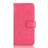 iPhone SE / 5 / 5s Wallet Skinn Etui med Lommebok Pink