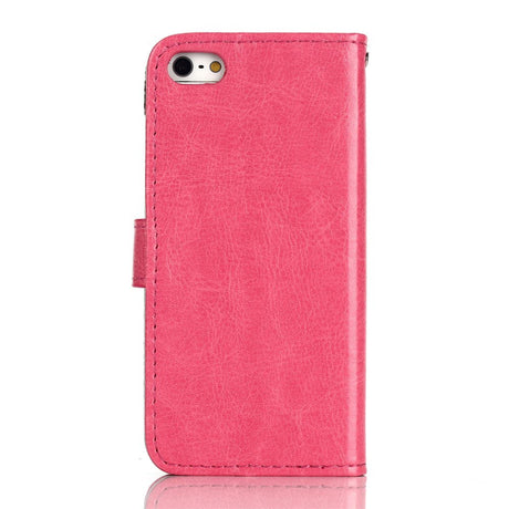 iPhone SE / 5 / 5s Wallet Skinn Etui med Lommebok Pink