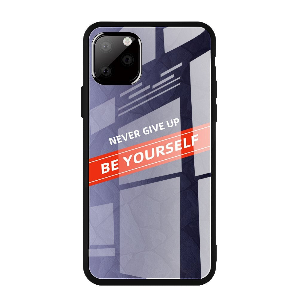 iPhone 11 Pro Max Deksel m. Glassbakside - Be Yourself - Lilla