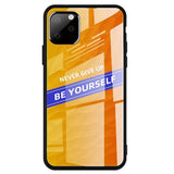 iPhone 11 Pro Deksel m. Glassbakside - Be Yourself - Oransje