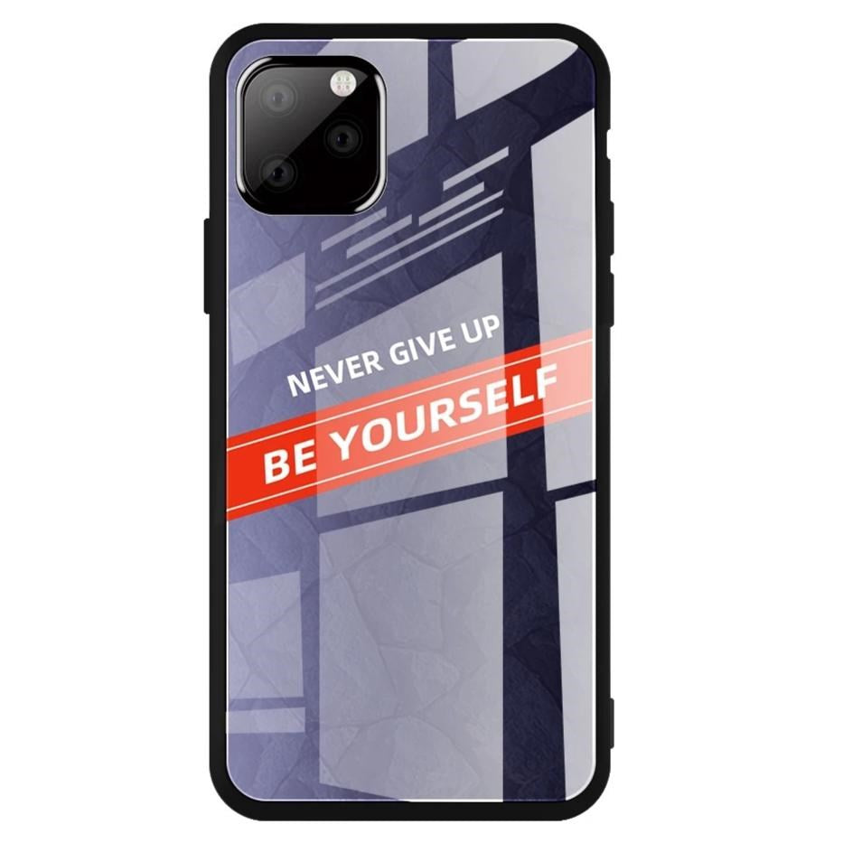 iPhone 11 Pro Deksel m. Glassbakside - Be Yourself - Lilla