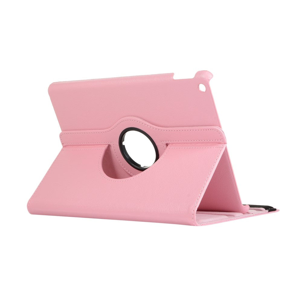 iPad 10.2" (2021 / 2020 / 2019) Klassisk Skinn Deksel m. 360⁰ Stativfunksjon - Pink