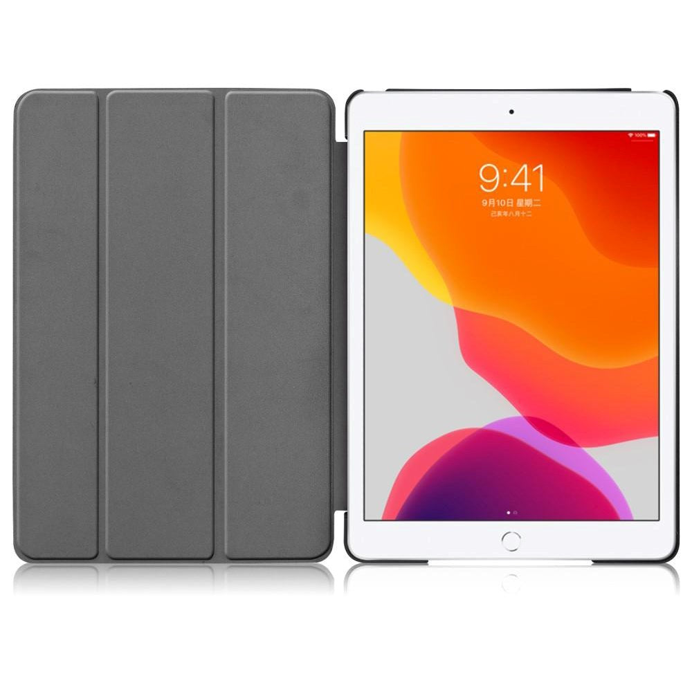 Apple iPad 10.2" (2021 / 2020 / 2019) Skinn Flip Deksel m. Stativ - Svart