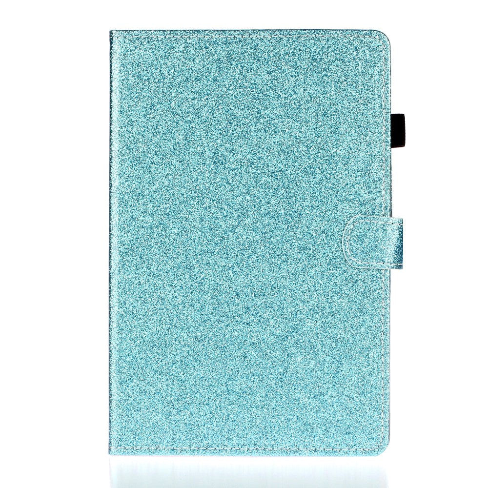 iPad 10.2" (2021 / 2020 / 2019) Glitter Deksel m. Stativfunksjoner & Kortholder - Glitter Blue