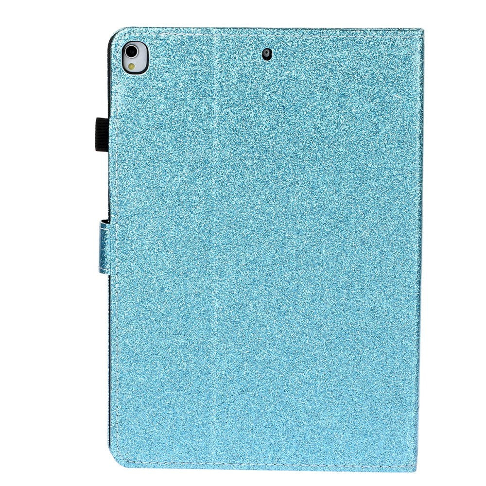 iPad 10.2" (2021 / 2020 / 2019) Glitter Deksel m. Stativfunksjoner & Kortholder - Glitter Blue