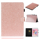 iPad 10.2" (2021 / 2020 / 2019) Glitter Deksel m. Stativfunksjoner & Kortholder - Glitter Rose Gull