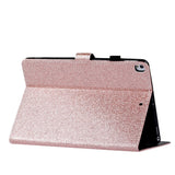 iPad 10.2" (2021 / 2020 / 2019) Glitter Deksel m. Stativfunksjoner & Kortholder - Glitter Rose Gull