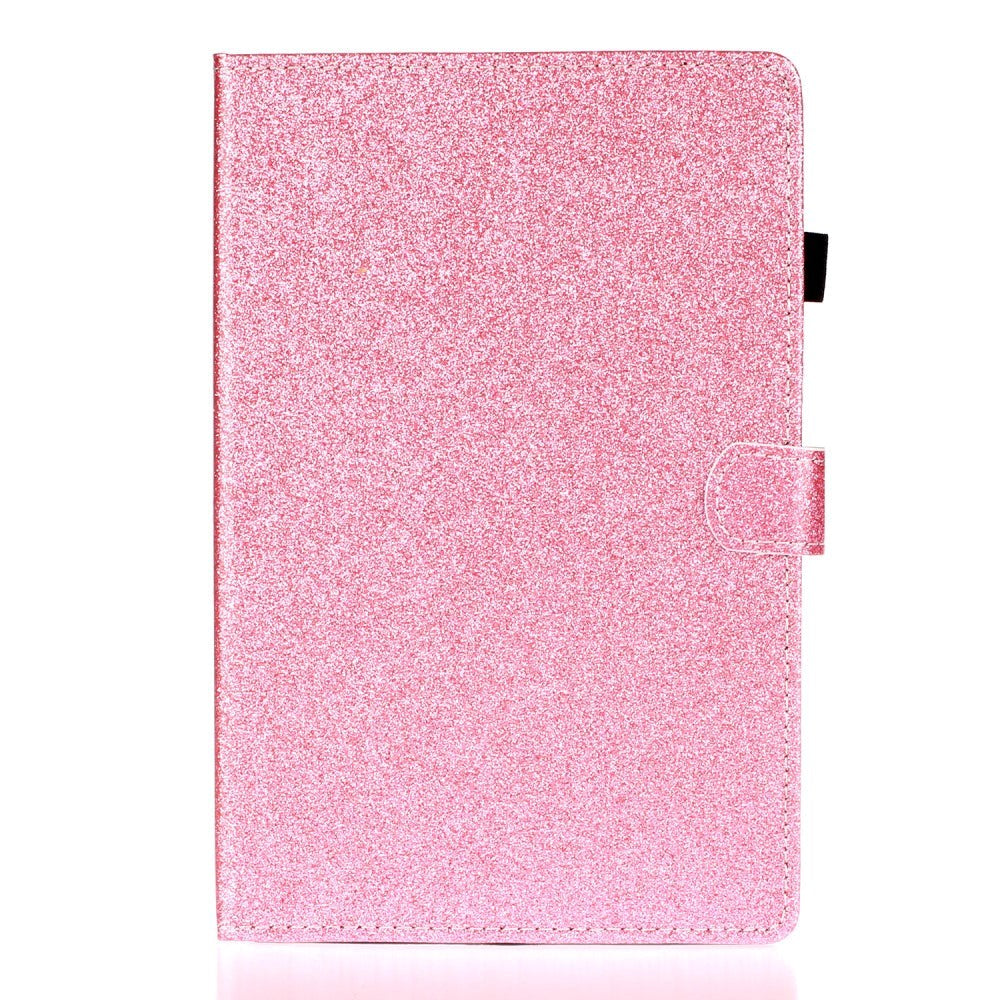 iPad 10.2" (2021 / 2020 / 2019) Glitter Deksel m. Stativfunksjoner & Kortholder - Glitter Pink