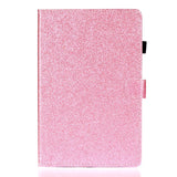 iPad 10.2" (2021 / 2020 / 2019) Glitter Deksel m. Stativfunksjoner & Kortholder - Glitter Pink