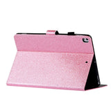 iPad 10.2" (2021 / 2020 / 2019) Glitter Deksel m. Stativfunksjoner & Kortholder - Glitter Pink