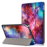 iPad 10.2" (2021 / 2020 / 2019) Skinn Deksel m. Tri-fold - Pink Galakse