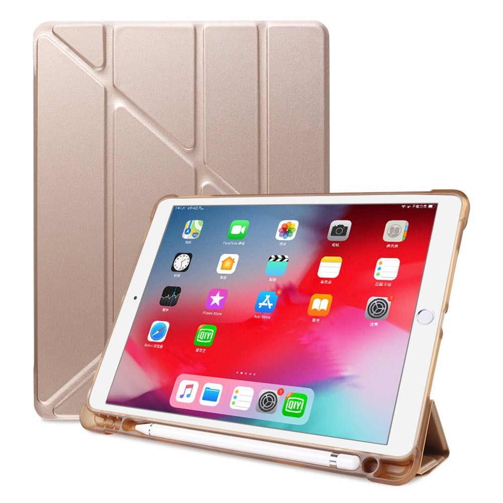 iPad 10.2" (2021 / 2020 / 2019) / iPad Pro 10.5 / iPad Air (2019) Deksel - Fleksibel Origami Deksel - Gull