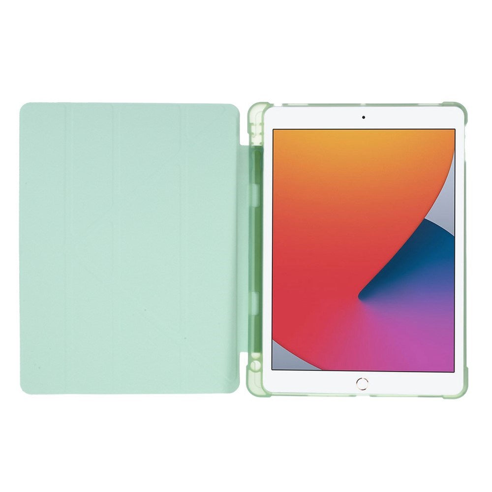 iPad 10.2" (2021 / 2020 / 2019) / iPad Pro 10.5 / iPad Air (2019) Deksel - Fleksibel Origami Deksel - Grønn