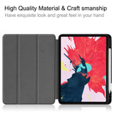 iPad Pro 11" (2022/2021/2020/2018) / iPad Air (2022/2020) Tri-fold Skinn Deksel m. Stativ & Wake-Up - Rød