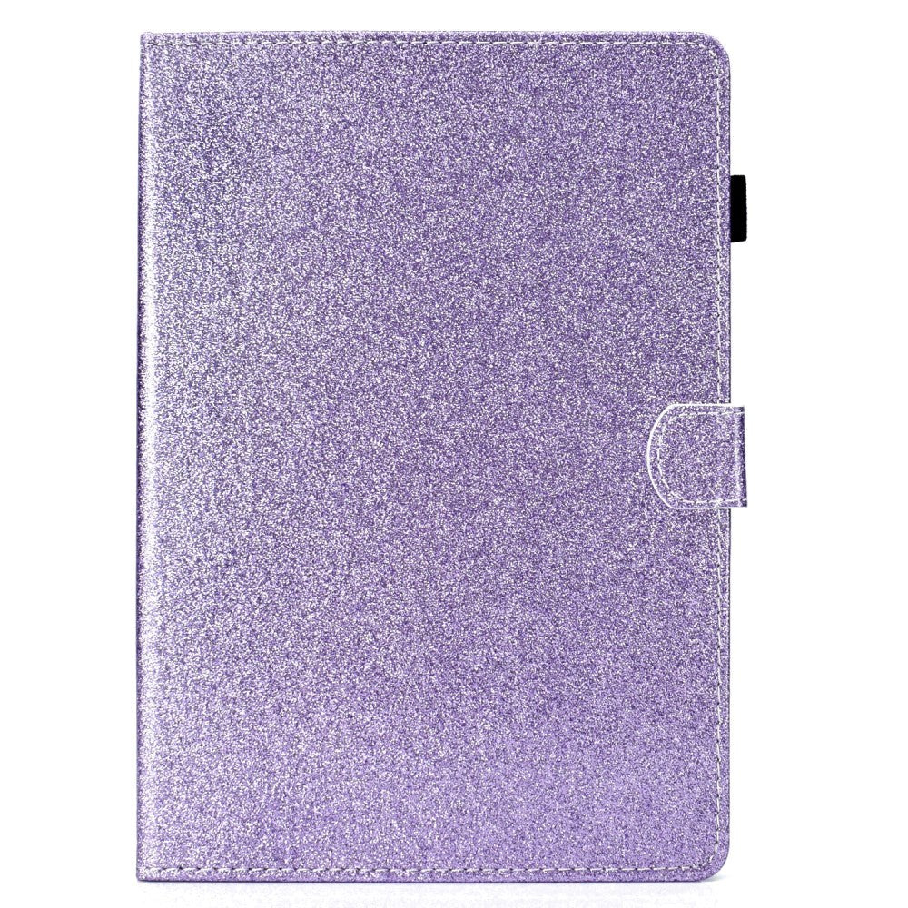 iPad Air (2022/2020) / Pro 11" (2022 / 2021 / 2020 / 2018) Glitter Deksel m. Stativ & Kortholder - Glitter Lilla