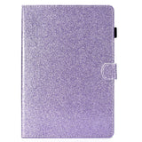 iPad Air (2022/2020) / Pro 11" (2022 / 2021 / 2020 / 2018) Glitter Deksel m. Stativ & Kortholder - Glitter Lilla