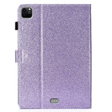 iPad Air (2022/2020) / Pro 11" (2022 / 2021 / 2020 / 2018) Glitter Deksel m. Stativ & Kortholder - Glitter Lilla