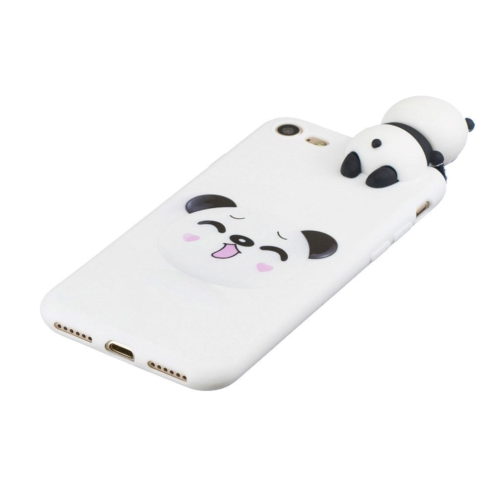 iPhone SE 2022 / 2020 / 8 / 7 Fleksibelt Plastdeksel - 3D Panda