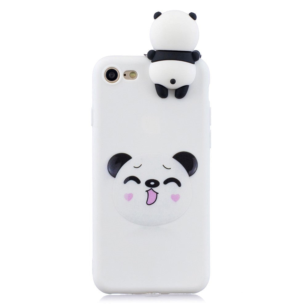 iPhone SE 2022 / 2020 / 8 / 7 Fleksibelt Plastdeksel - 3D Panda