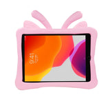 EIDERWOOD iPad 10.2" (2021 / 2020 / 2019) / Air (2019) / Pro 10.5" - Barnedeksel - Sommerfugl med Stander - Rosa