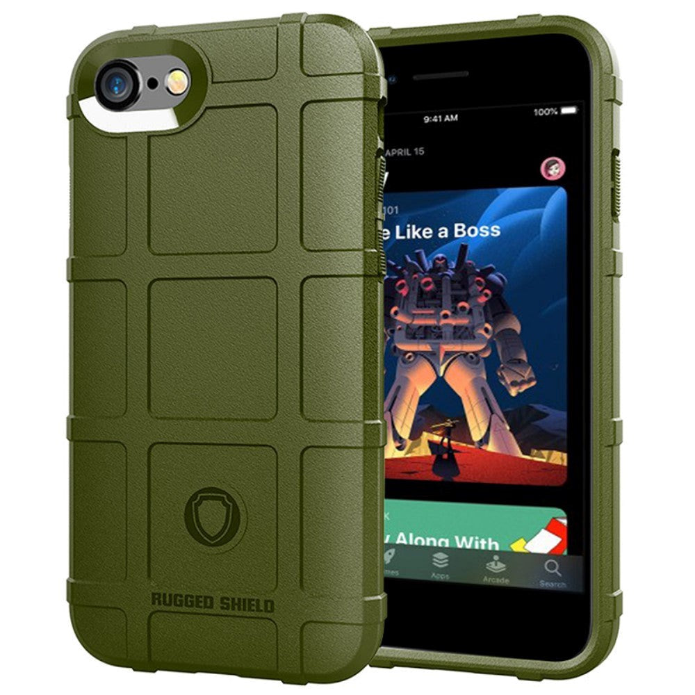 iPhone SE (2022 / 2020) / 8 / 7 Deksel Rugged Shield Series - Army Grønn