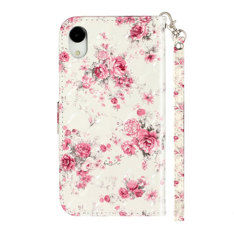 EIDERWOOD iPhone XR Kunstskinn Deksel med Lommebok & Stropp - Blomster