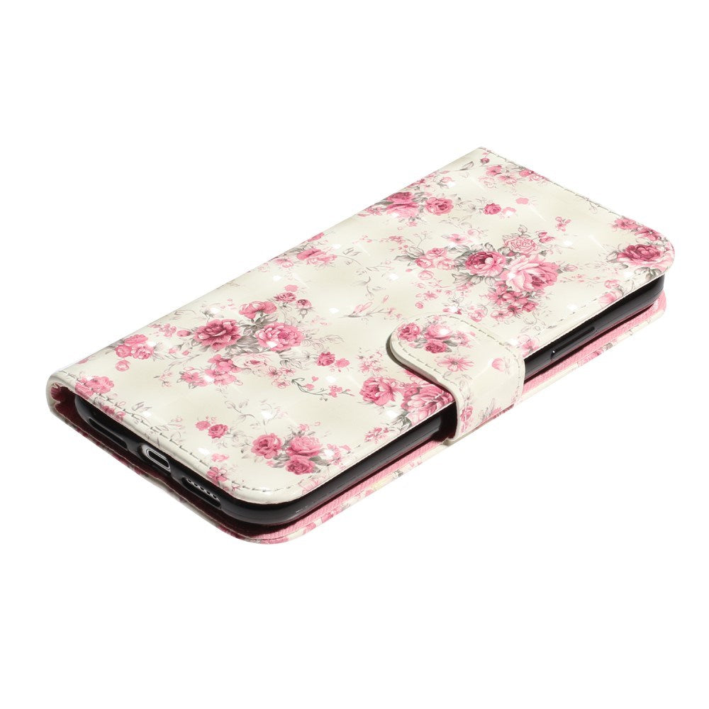 EIDERWOOD iPhone XR Kunstskinn Deksel med Lommebok & Stropp - Blomster