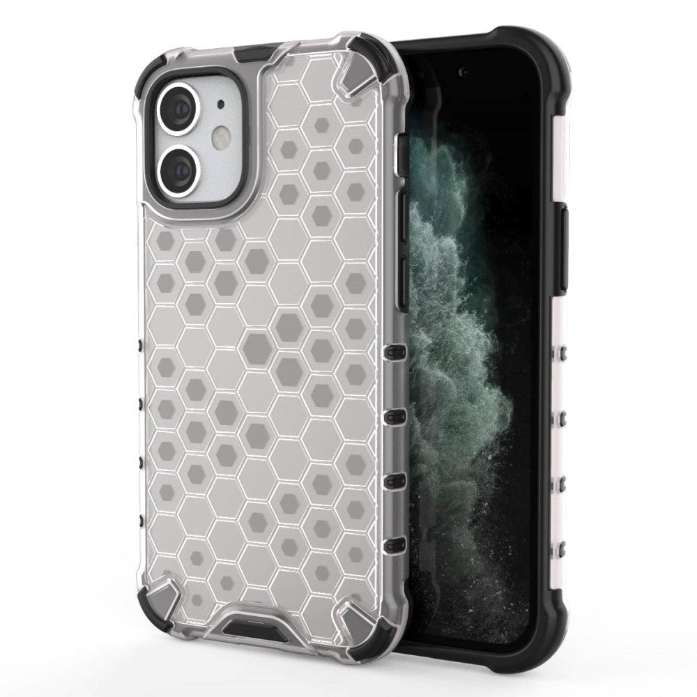 iPhone 12 Mini Honeycomb Pattern Deksel - Hvit