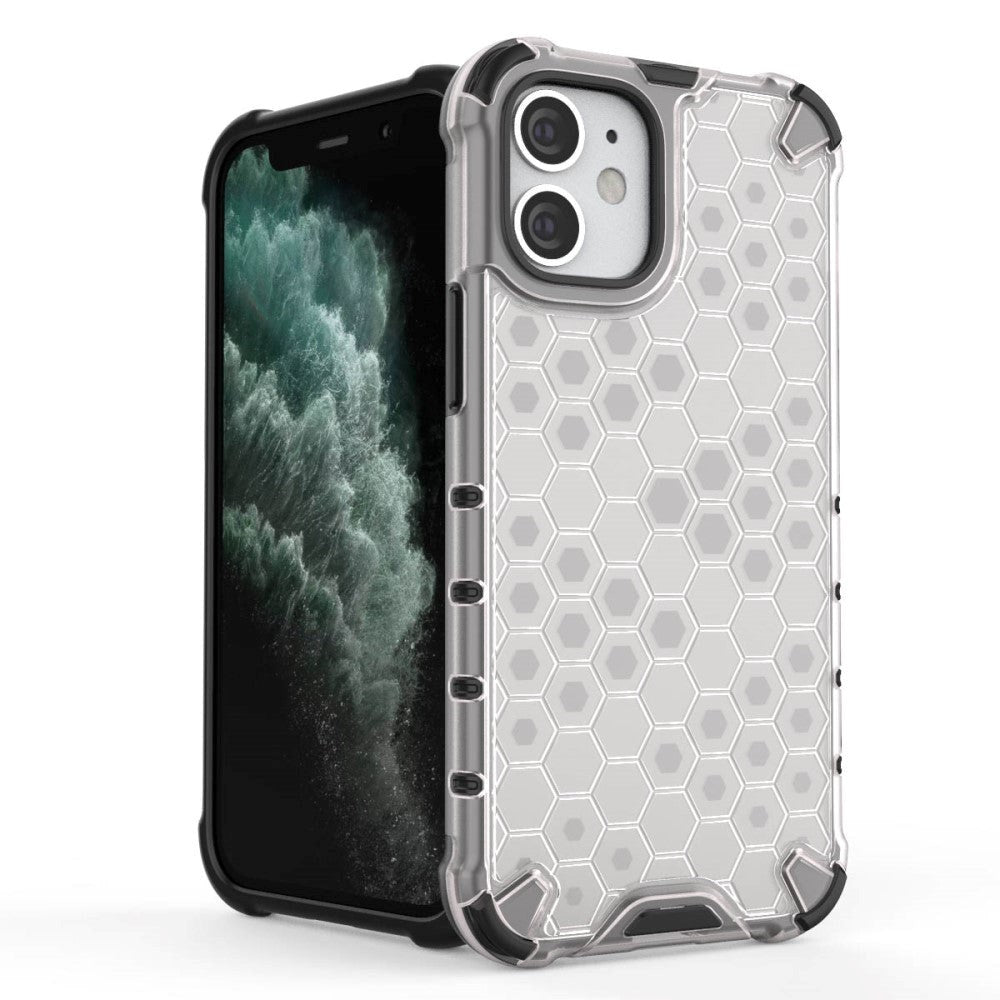 iPhone 12 Mini Honeycomb Pattern Deksel - Hvit